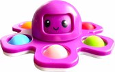 Octopus Spinner - Fidget Toys - Mood Spinner - Pop It Spinner - Fidget Spinner - Paars - Wit - Multikleurig