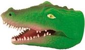 Handpop Krokodil donker groen 16 cm