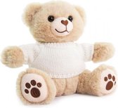 knuffelbeer met sweater junior 20 cm pluche bruin