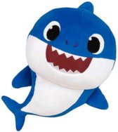 knuffel Baby Shark junior 20 cm polyester blauw