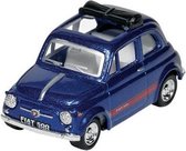 Metalen Fiat 500: Donkerblauw