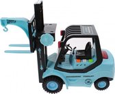 vorkheftruck Forklift met licht en geluid blauw 29 cm