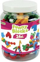 bouwblokken Funny Blocks junior 24-delig
