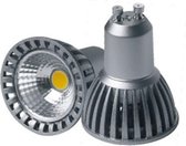 LED Spot 6W gu10 dimbaar 220V - Zilver - 2800K - Warm wit (828)