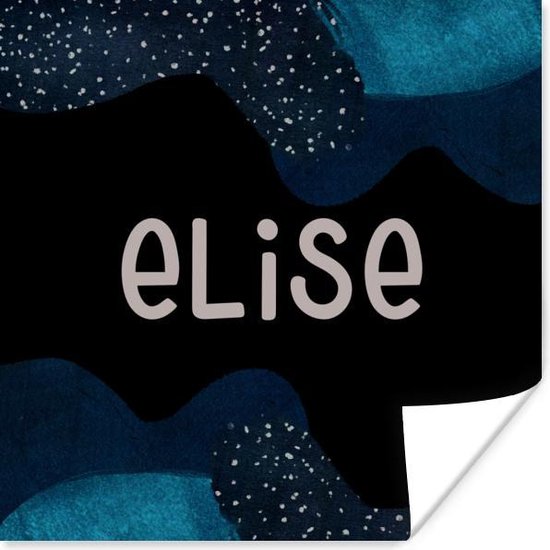 Affiche Elise - Pastel - Fille - 50x50 cm