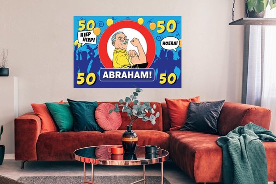 Affiche Anniversaire - 50 Ans Abraham - Anniversaire - 120x80 cm