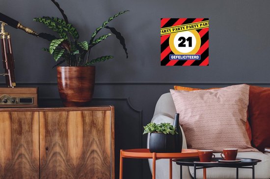 Affiche Anniversaire - Anniversaire - 21 ans - 30x30 cm