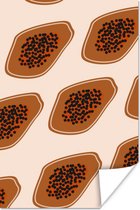 Poster Zomer - Avocado's - Roze - 20x30 cm
