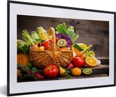 Fotolijst incl. Poster - Fruitmand - Fruit - Groente - 60x40 cm - Posterlijst