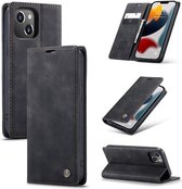 CaseMe - Telefoonhoesje geschikt voor Apple iPhone 13 - Wallet Book Case - Magneetsluiting - Zwart