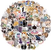 schattige katten stickers | vinyl laptop stickers |Bullet journal  | 100 stuks