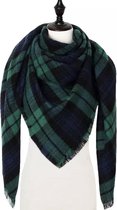 Emilie Scarves - sjaal - driehoeksjaal - groen - blauw - winter