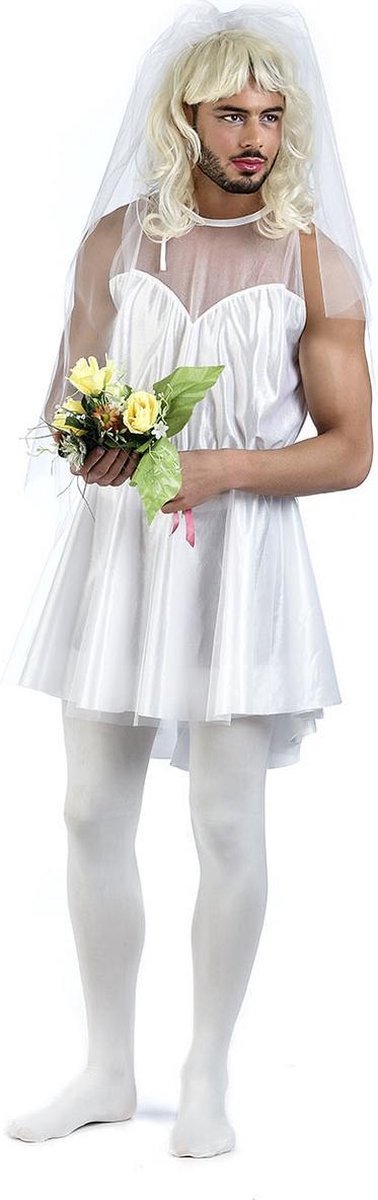 Opblazen bladzijde gemakkelijk Limit - Vrijgezellenfeest Kostuum - Niet Al Te Aantrekkelijke Partij Bruid  - Man - wit... | bol.com