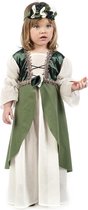 Middeleeuwen & Renaissance Kostuum | Groen Klein Kasteelmeisje Slot Haarzuilens Kostuum | Maat 92 | Carnaval kostuum | Verkleedkleding