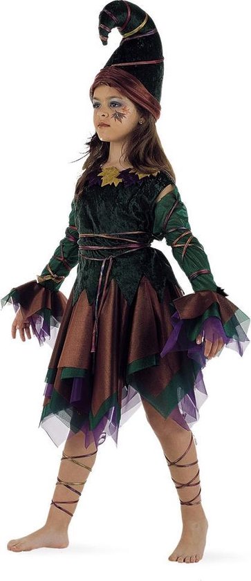 Limit - Elfen Feeen & Fantasy Kostuum - Schoonste Elf Van Het Hele Sprookjesbos - Meisje - Bruin - Maat 122 - Carnavalskleding - Verkleedkleding
