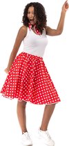 Jaren 50 Kostuum | Rood Jaren 50 Polkadot Rock And Roll Swing | Vrouw | 3XL | Carnavalskleding | Verkleedkleding