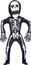 Widmann - Spook & Skelet Kostuum - Ongelukkig Skelet Met Waterhoofd Kind Kostuum - Zwart / Wit - Maat 146 - Halloween - Verkleedkleding