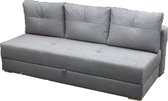 InspireMe - 3-zitsbank voor woonkamer, slaapbank, sofa met slaapfunctie en opbergruimte, moderne bank, 3-zits - 203x99x92cm, 203x146cm - VARDO (Lichtgrijs)