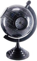 Deco4yourhome® - Wereldbol - Globe - Klok - 46cm - Zwart