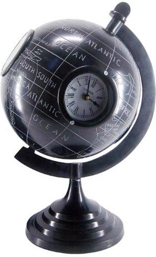 Deco4yourhome - Klok Globe - 46cm - Zwart