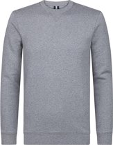 Profuomo Sweater Melange O-Hals Grijs - maat XL