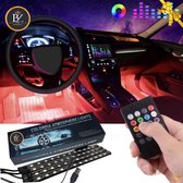 Auto Interieur RGB Led Verlichting| Auto Led Verlichting | Auto RGB Led Binnen Verlichting | Auto Sfeerverlichting | LED Verlichting met Afstandsbediening | LED Lamp Muziek |USB Variant | Sin