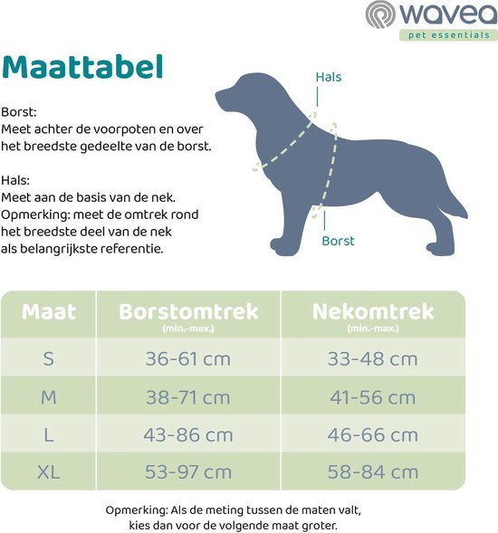 Wavea Hondentuig - Hondenharnas met Reflecterende Strepen en Sluitgesp - Maat XL - Anti-Trekharnas – Zwart