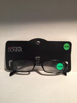 Donna Di Maurizio zwart +2.00 leesbril