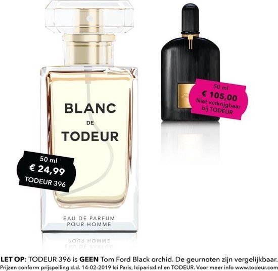 TODEUR 396 ≠ Tom Ford Black Orchid |Parfum voor dames & heren (Unisex) 50ml  | Perfume... | bol.com