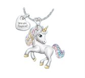 Bijoux by Ive - Ketting met hanger - Eenhoorn - Unicorn- you are magicall
