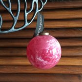 Diga Colmore grote kerstbal roze marmer look 10cm 2 stuks