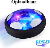 Air soccer voor binnen - Air voetbal - USB - Hover ball - met licht -18 cm