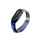 Horlogeband geschikt Voor  Mi Band 5/6 - Horloge Band - Polsband - Vervanging Bandjes - Transparant Blauw