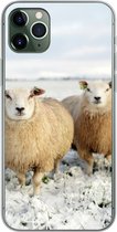 Geschikt voor iPhone 11 Pro Max hoesje - Groep nieuwsgierige schapen - Siliconen Telefoonhoesje