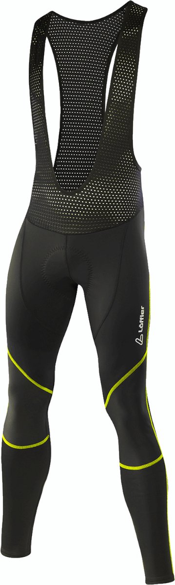 Loeffler fietsbroek lang M Bike Bib Tights WS Elastic voor heren - Zwart - 56