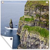 Tuinposters Steile Kliffen van Moher in Ierland - 50x50 cm - Tuindoek - Buitenposter