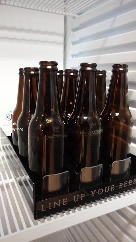 Beerfridge - koelkast pushsysteem bierflesjes - 12 stuks - kado - cadeau -  Man Up Your... | bol.com