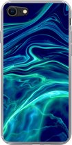 Geschikt voor iPhone 8 hoesje - Abstract - Waves - Design - Siliconen Telefoonhoesje