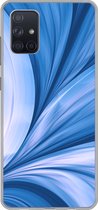 Geschikt voor Samsung Galaxy A51 5G hoesje - Blauw - Abstract - Design - Siliconen Telefoonhoesje