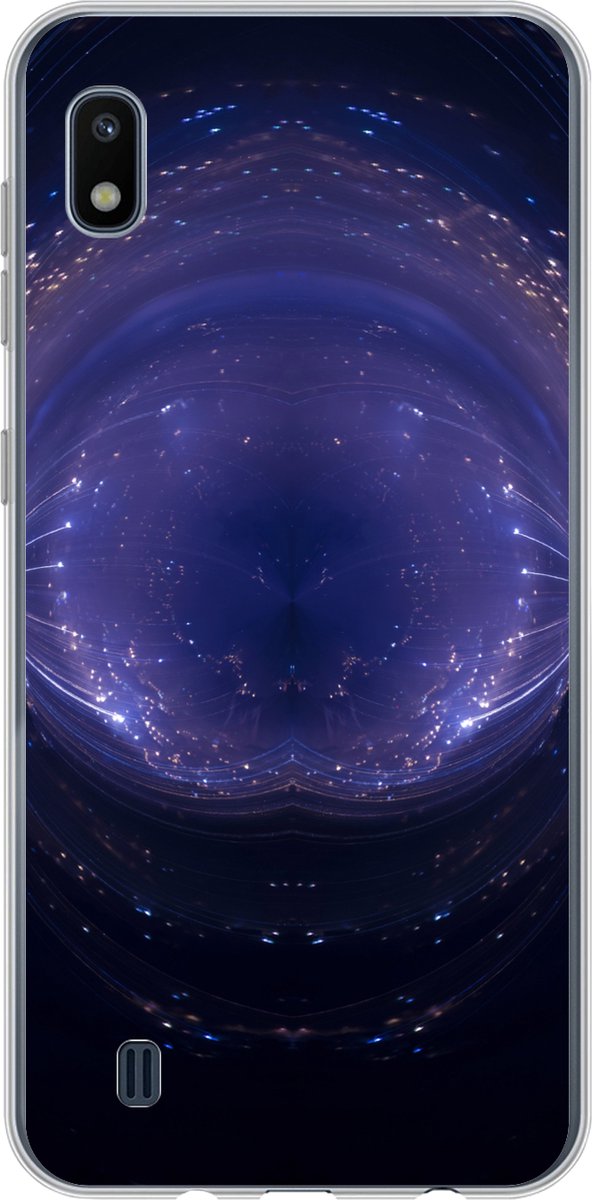 Telefoonhoesje Geschikt voor Samsung Galaxy A10 hoesje - Licht - Abstract - Nacht - Siliconen Telefoonhoesje Telefoonhoesje