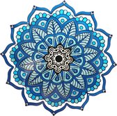 Windspinner mandala space RVS - Ø 18 cm - Blauw - Tuin decoratie - Twister - Yoga - Meditatie