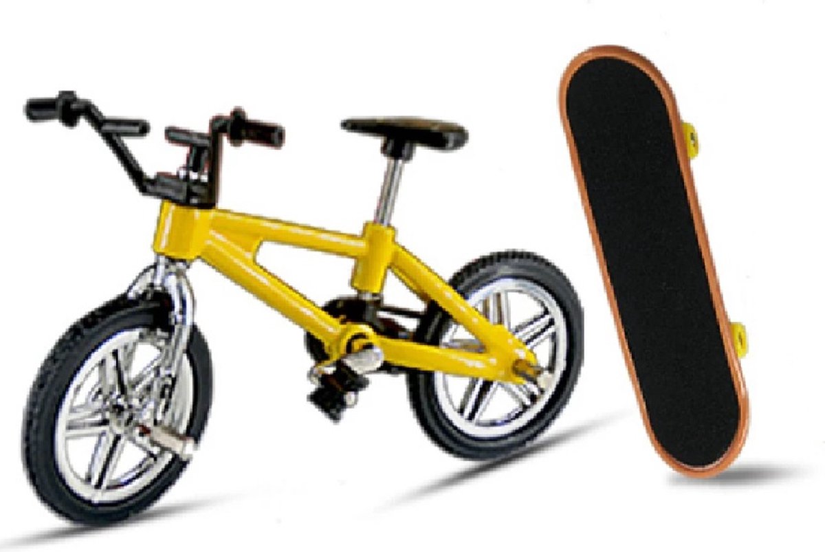 Promotie Clancy zijn Mini stunt BMX incl. accessoires - vinger stuntfiets - Extreme skateboard  bicycle -... | bol.com