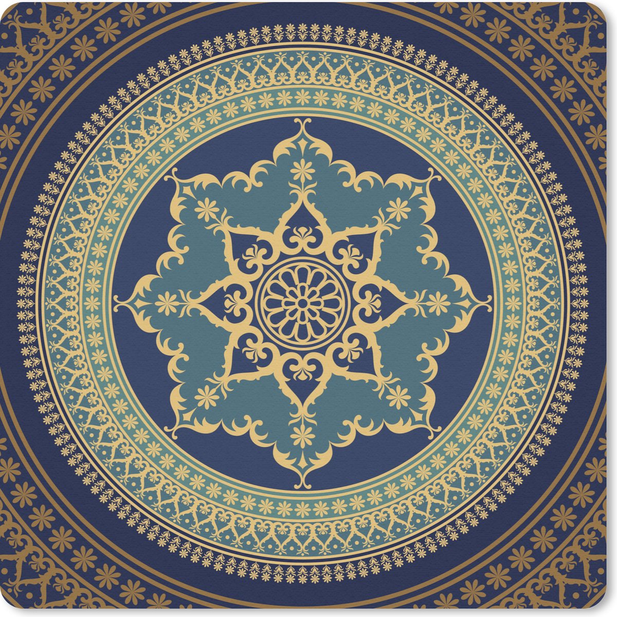 Muismat 30x30 cm - Mousepad Mandala ouderwets - Muismatten