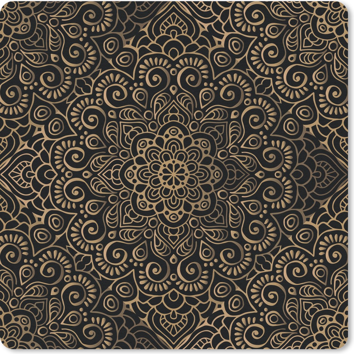 Muismat 30x30 cm - Mousepad Mandala Indiaas patroon - Muismatten