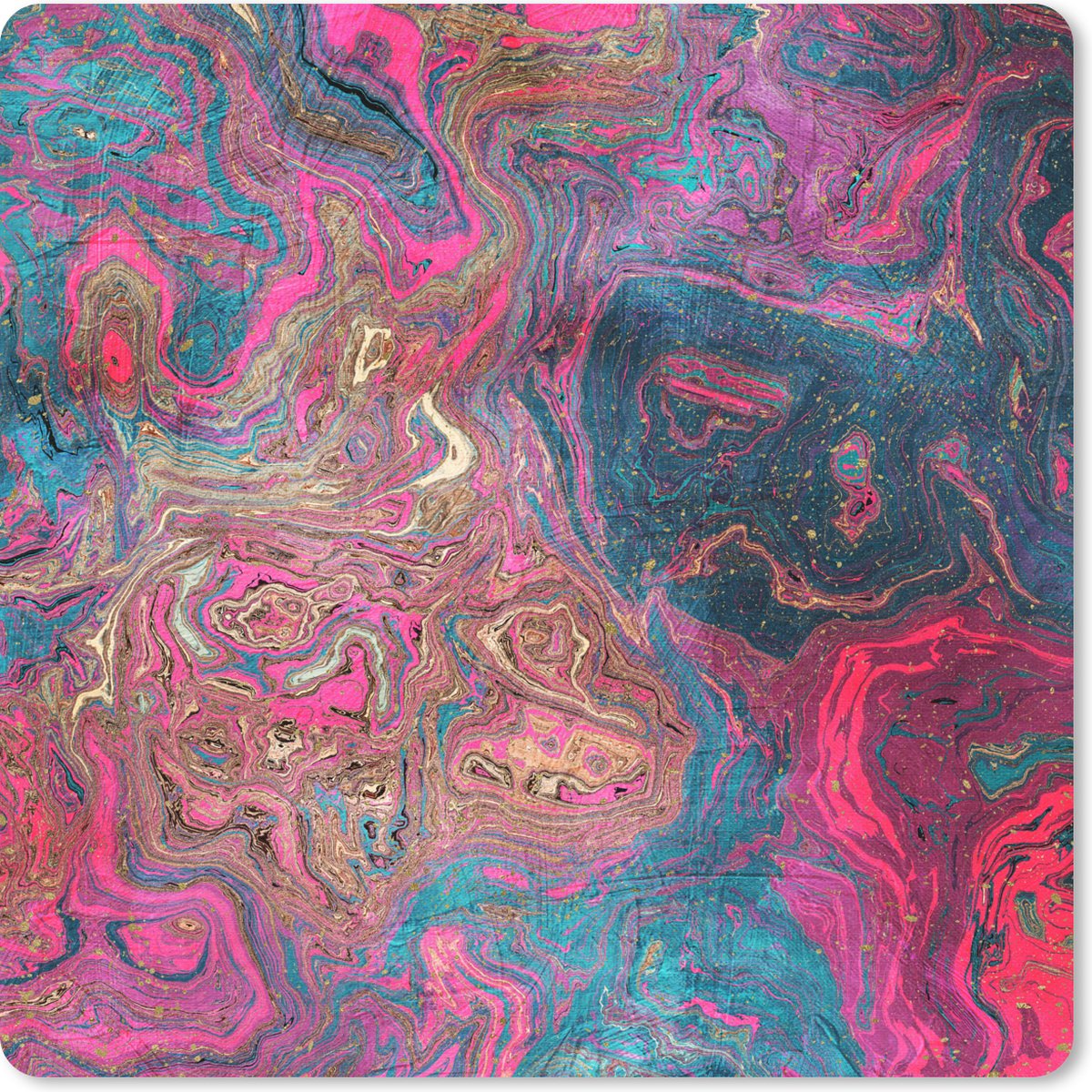 Muismat 30x30 cm - Mousepad Marmer - Verf - Vormen - Muismatten