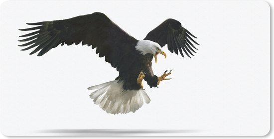 Bureau onderlegger - Muismat - Bureau mat - Arend - Vogel - Wit - 80x40 cm