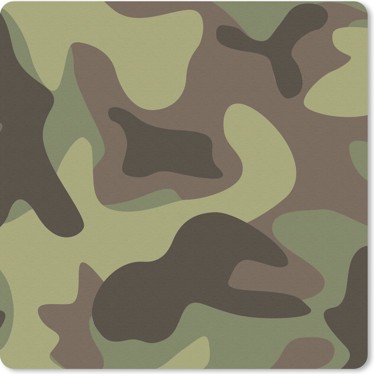 Muismat 30x30 cm - Mousepad Illustratie van een camouflage patroon - Muismatten
