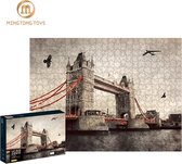 Puzzel 1000 Stukjes Volwassenen -  Jigsaw legpuzzels London brug- Moederdag cadeautje - 80*60 cm