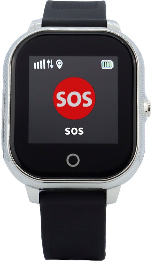 One2track Connect Go GPS tracker telefoonhorloge kinderen Zilver Zwart GPS met. bol