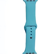 Hidzo Horlogebandje geschikt voor Apple Watch Series 1/2/3/4 - 42MM / 44MM - Siliconen - Turquoise